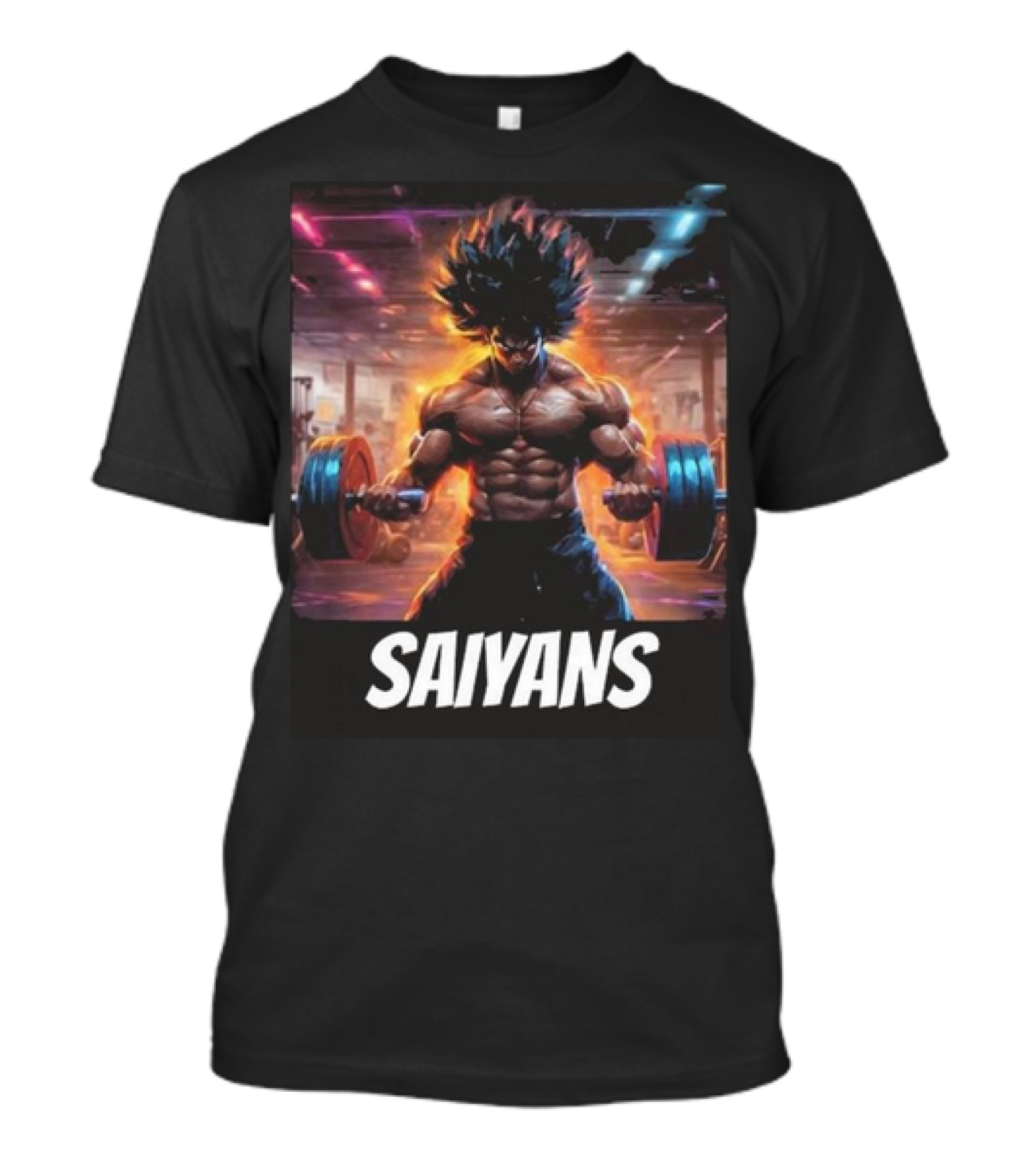 Saiyan Workout Gym Motivation Saiyans Strength Training Anime Fusion T-Shirt