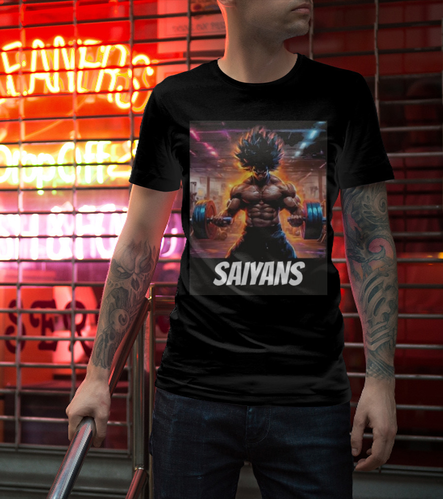 Saiyan Workout Gym Motivation Saiyans Strength Training Anime Fusion T-Shirt