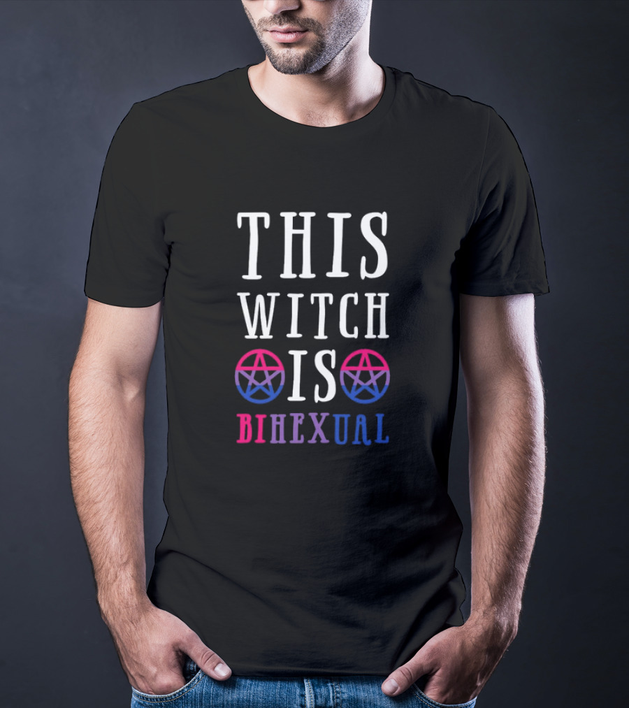 This Witch Is Bihexual With Pink And Blue Pentagrams T-Shirt