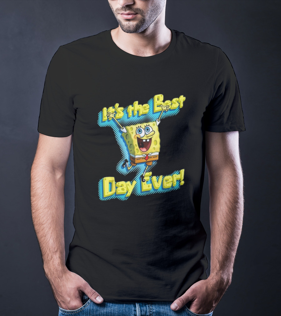 SpongeBob SquarePants It's The Best Day Ever Enthusiastic Pose T-Shirt