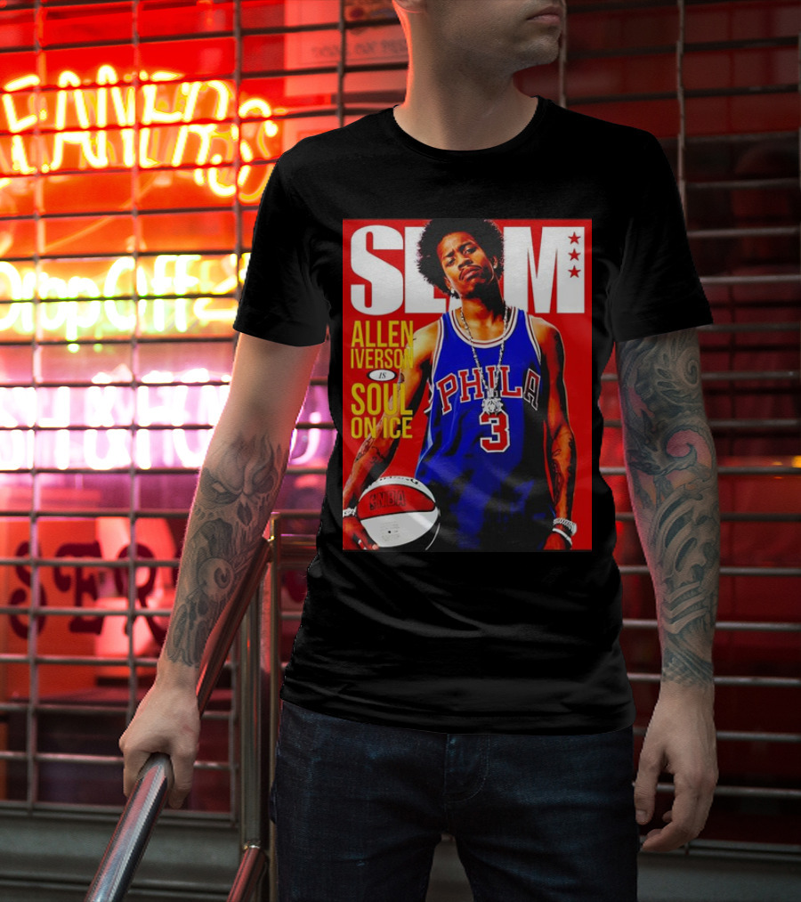 Allen Iverson SLAM Magazine Philly 3 Soul On Ice T-Shirt