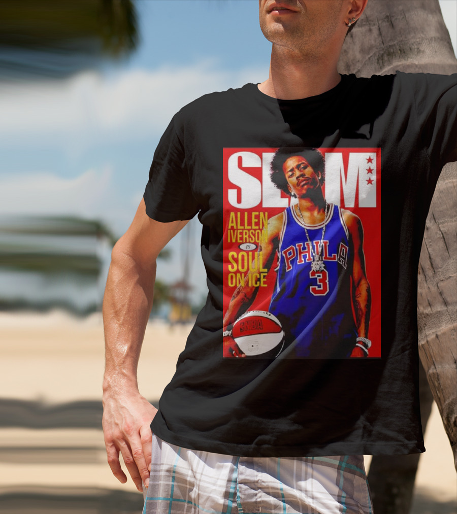 Allen Iverson SLAM Magazine Philly 3 Soul On Ice T-Shirt
