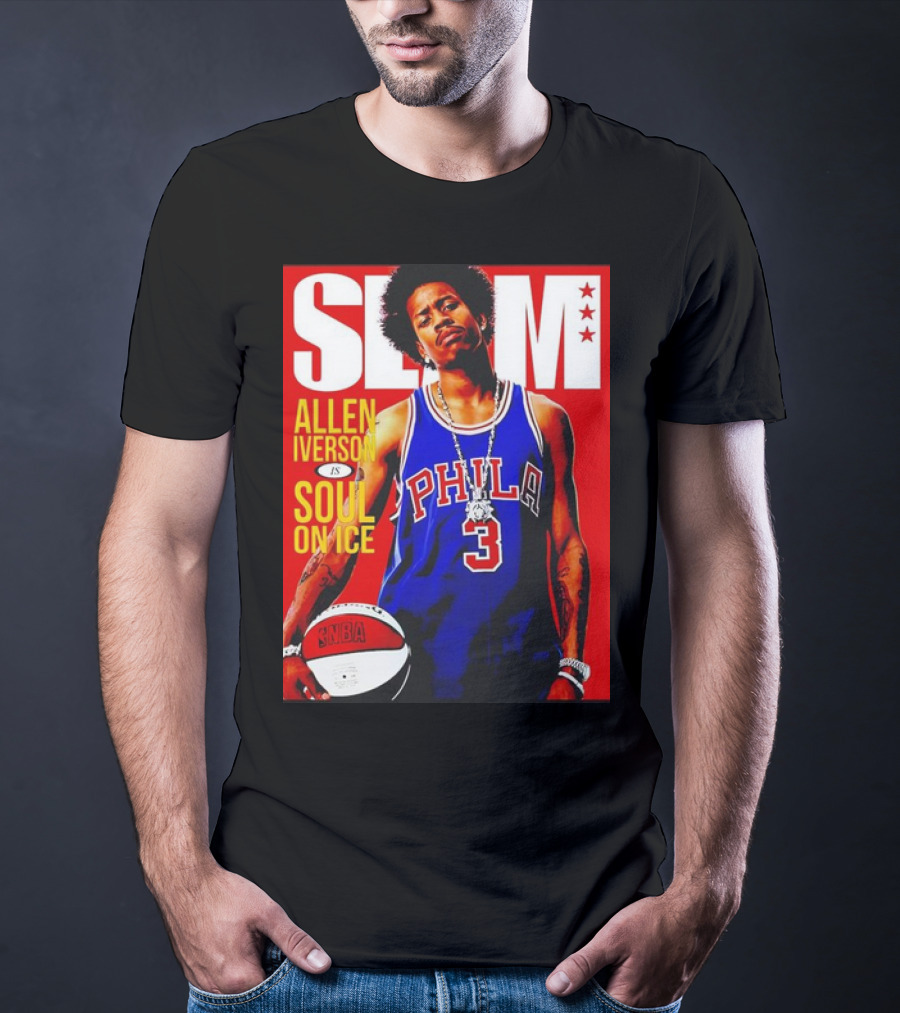 Allen Iverson SLAM Magazine Philly 3 Soul On Ice T-Shirt