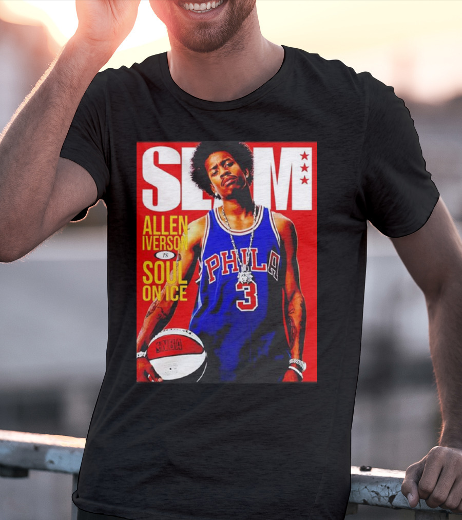 Allen Iverson SLAM Magazine Philly 3 Soul On Ice T-Shirt
