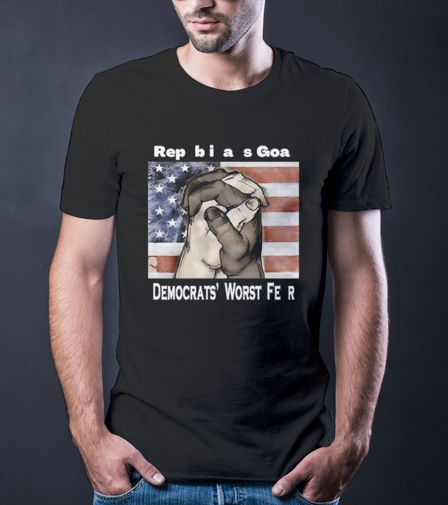 Republicans Goal Democrats' Worst Fear American Flag Handshake T-Shirt