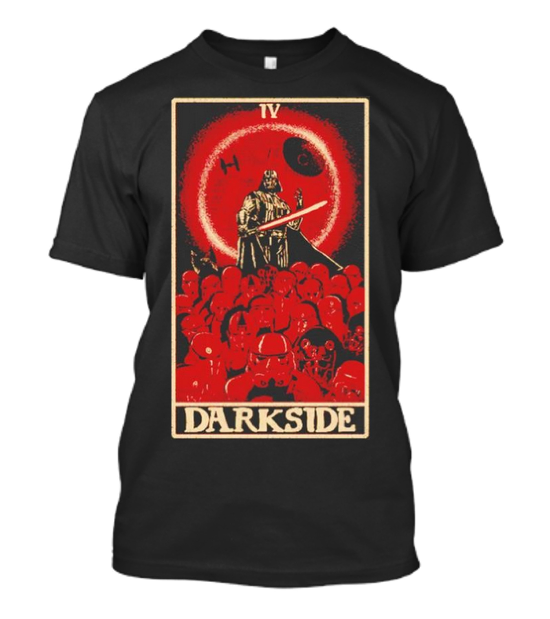 Darkside Tarot Card IV Darth Vader Death Star Stormtroopers T-Shirt