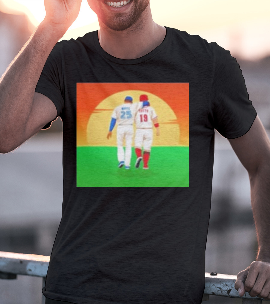 Devon White And Joey Votto Sunset Sports Moment Embrace T-Shirt
