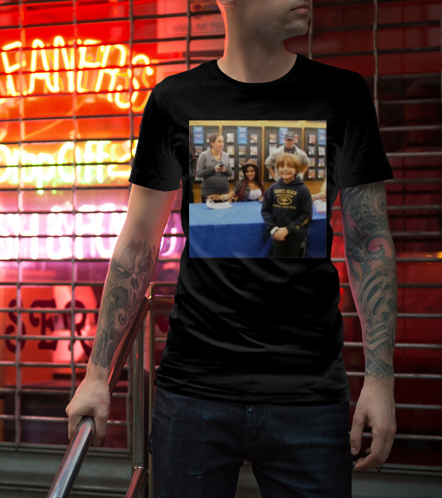 Jake Shane With Nicole Snooki Lavelle Venice Beach Surf Wear T-Shirt