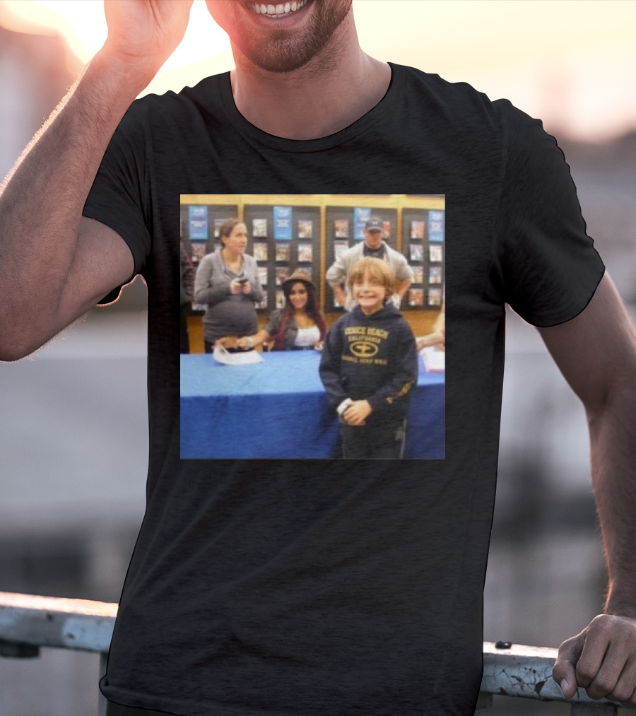 Jake Shane With Nicole Snooki Lavelle Venice Beach Surf Wear T-Shirt