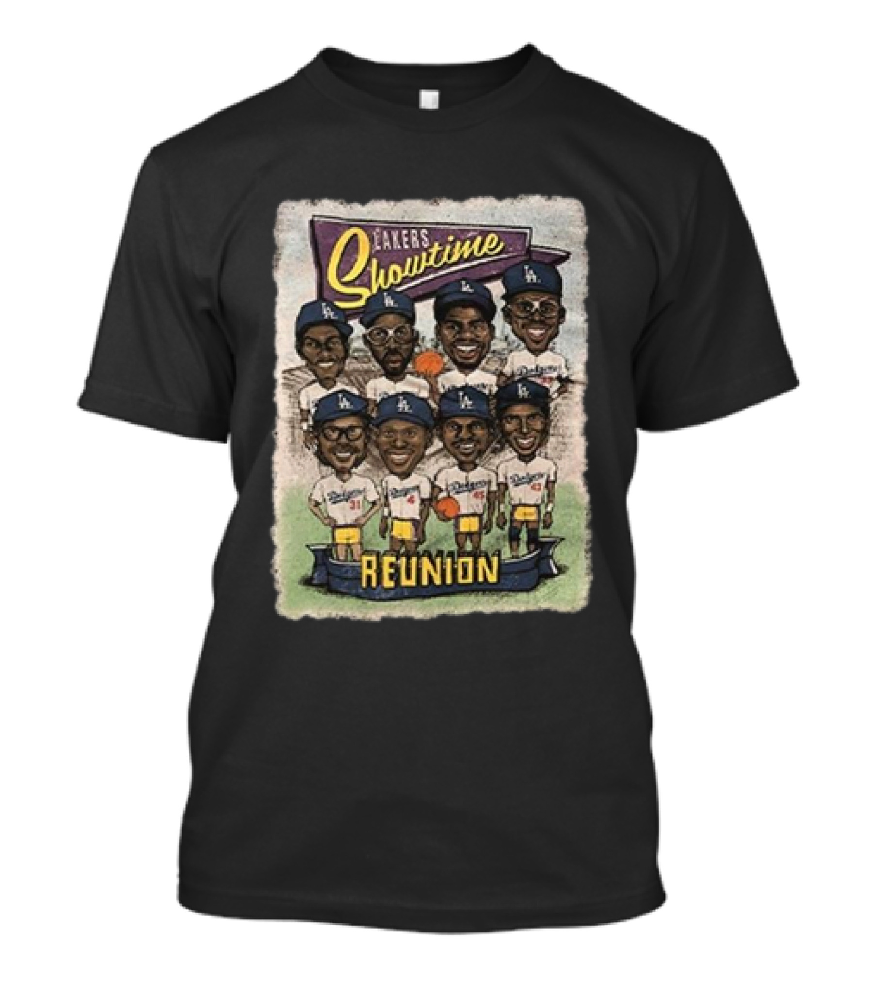 Lakers Showtime Reunion Los Angeles Dodgers T-Shirt