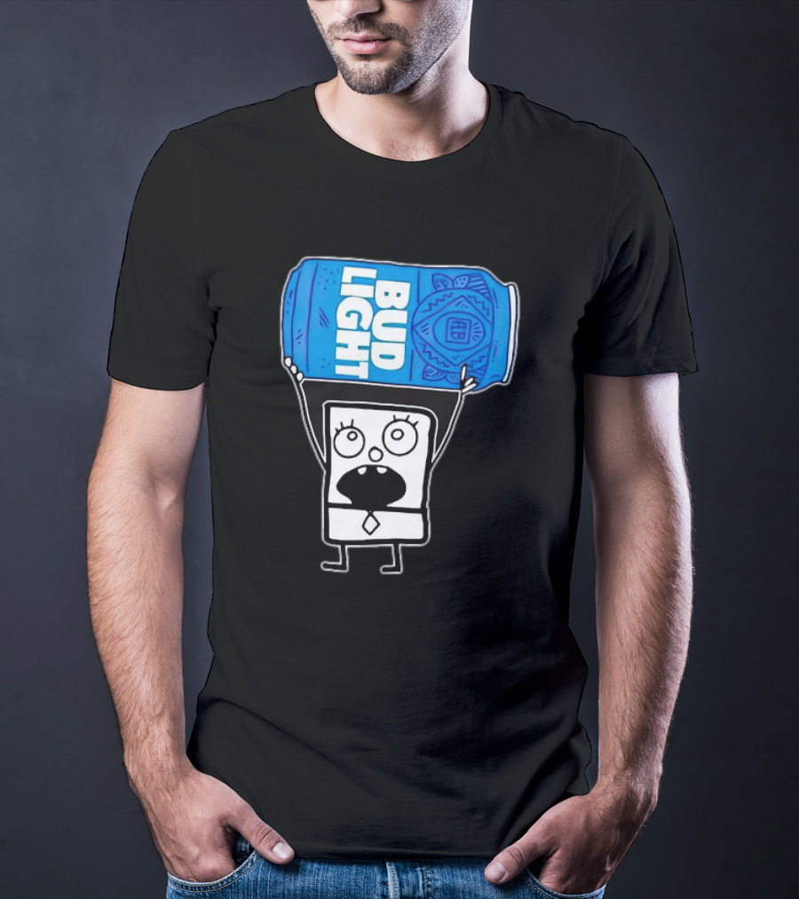 Doodlebob Holding Bud Light Can T-Shirt