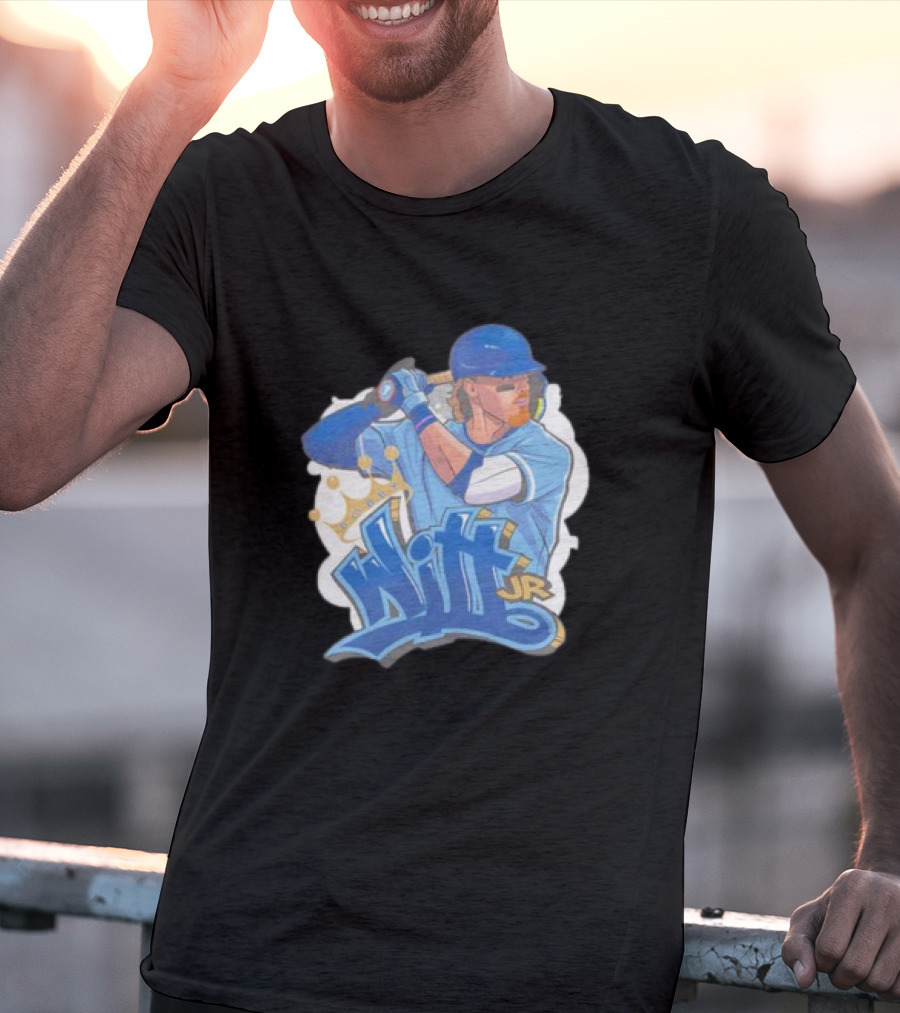 Bobby Witt Jr Kansas City Royals Graffiti Art With Crown T-Shirt