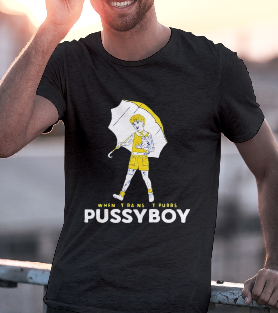 Ezra Michel When Trans It Purrs Pussyboy Umbrella T-Shirt
