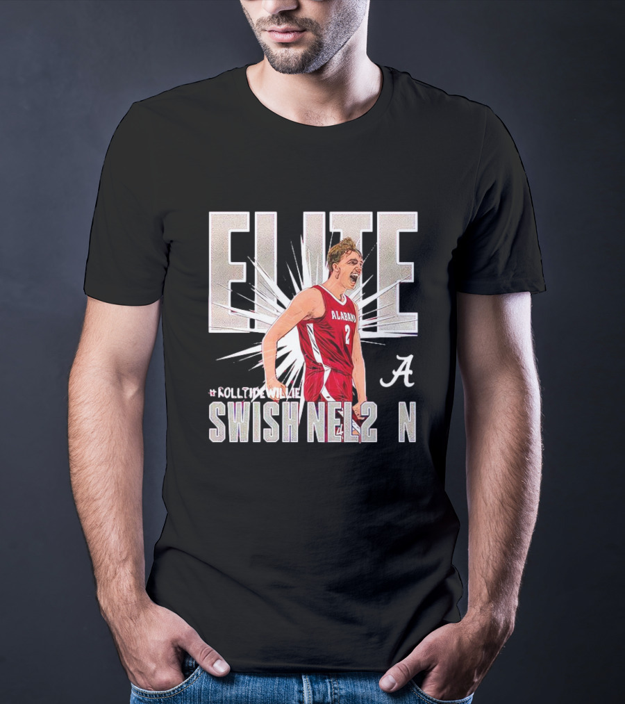 ELITE Alabama Crimson Swish Nel2n #RollTideWillie T-Shirt