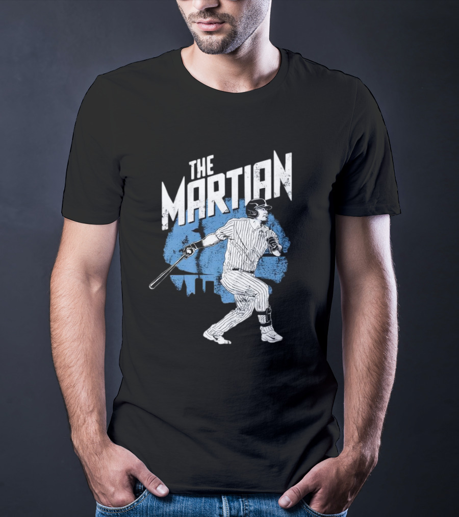 The Martian Jasson Dominguez New York Yankees Baseball Player Skyline T-Shirt