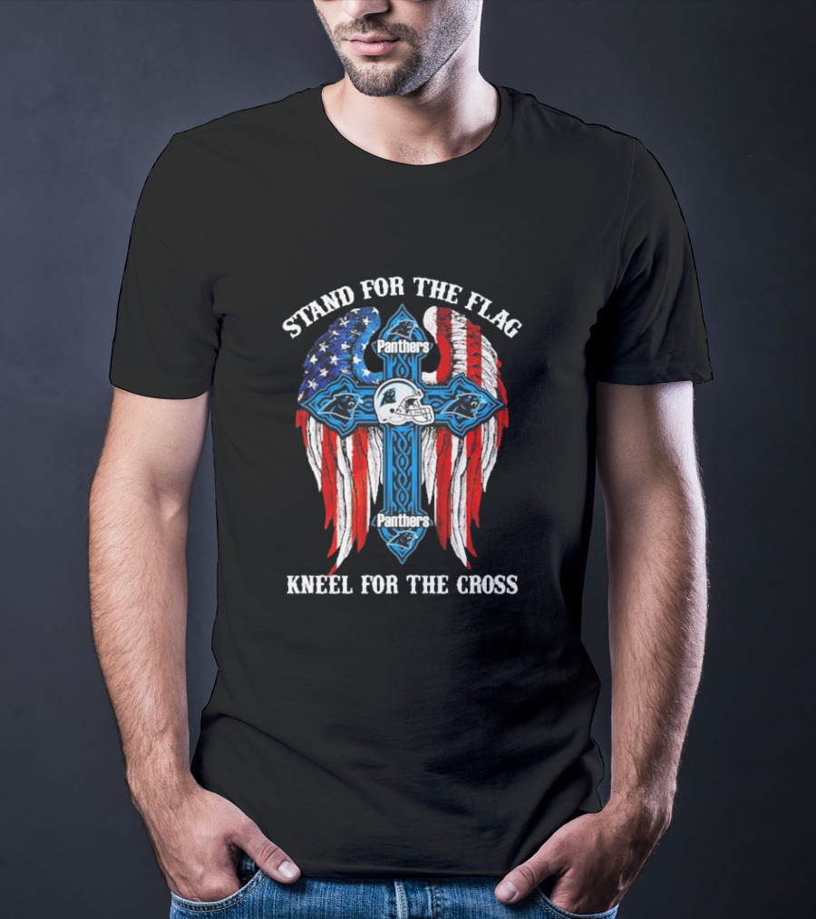 Stand For The Flag Kneel For The Cross Panthers T-Shirt