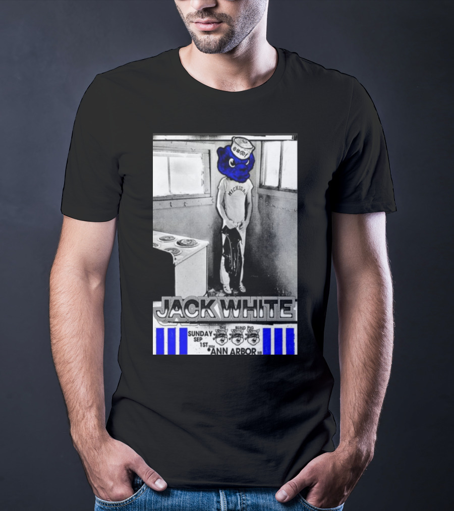 Jack White Michigan Blue Bear Ann Arbor September 1 T-Shirt