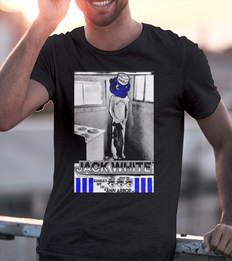 Jack White Michigan Blue Bear Ann Arbor September 1 T-Shirt
