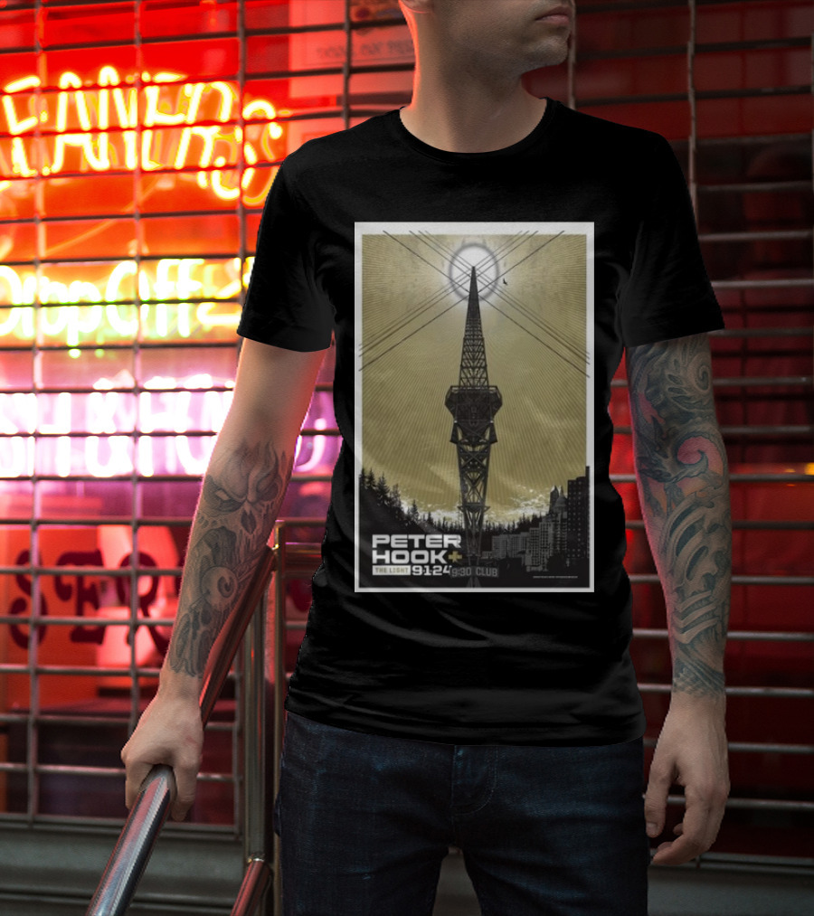 Peter Hook And The Light 9/1/24 9:30 Club Washington DC Tour T-Shirt