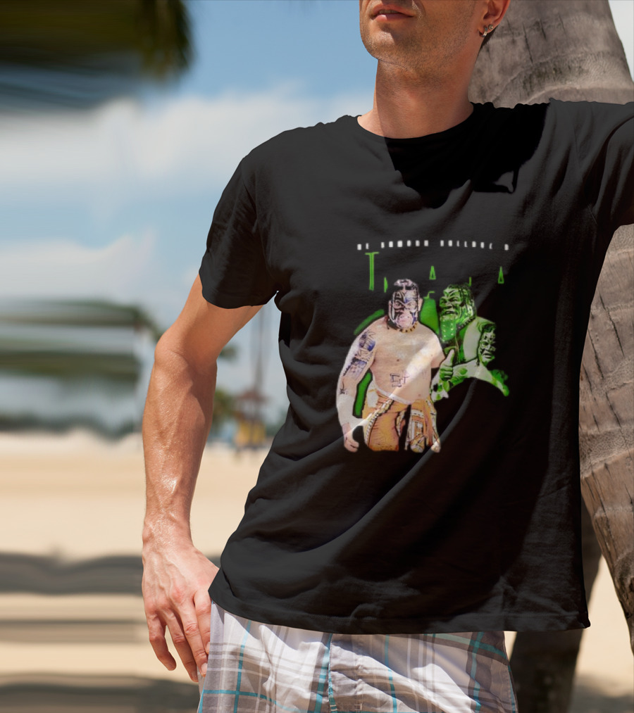 The Samoan Bulldozer Umaga Wrestler Graphic With Green Highlights T-Shirt