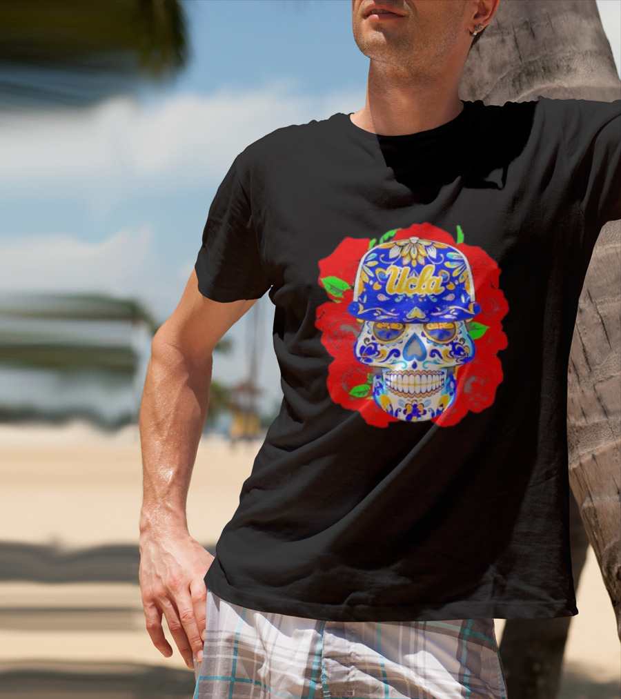 Ucla Bruins Sugar Skull Roses T-Shirt