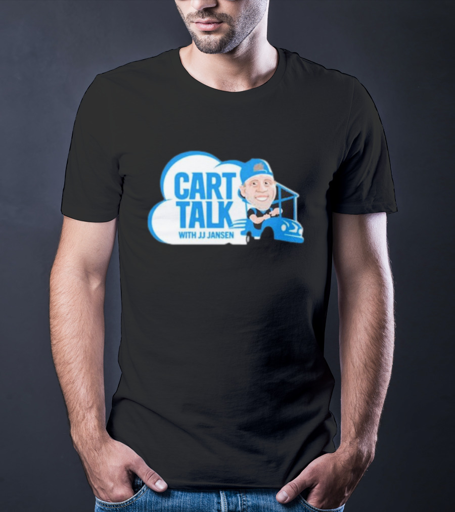 Carolina Panthers Cart Talk With JJ Jansen Blue Cart Cloud T-Shirt