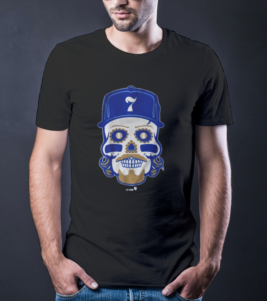 Bobby Witt Jr. Sugar Skull Baseball Cap T-Shirt
