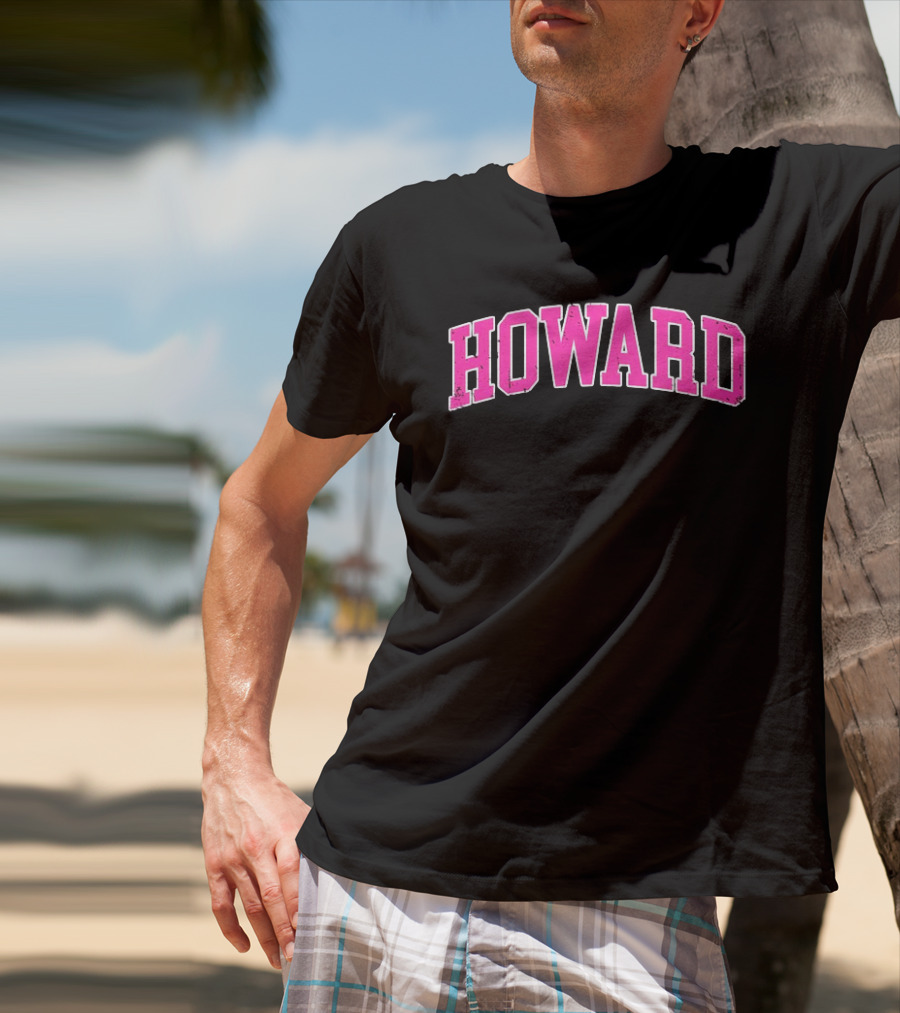 Howard University Pink Arch Text T-Shirt