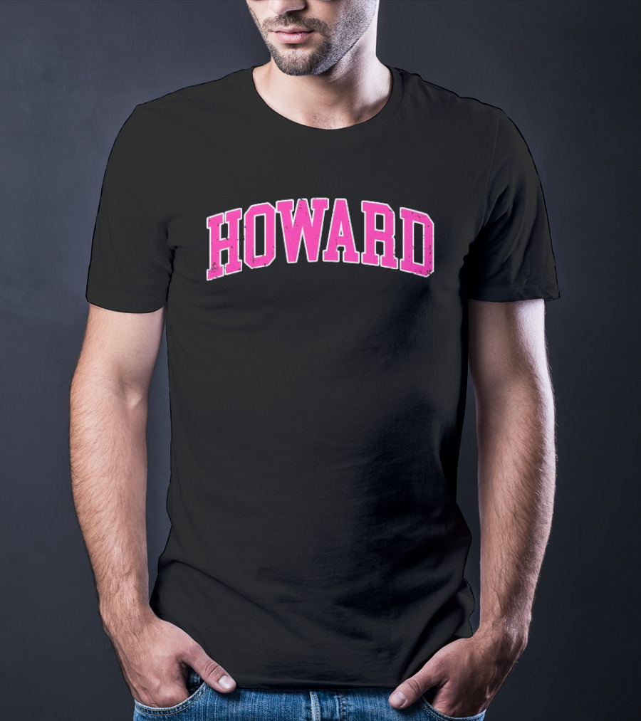 Howard University Pink Arch Text T-Shirt