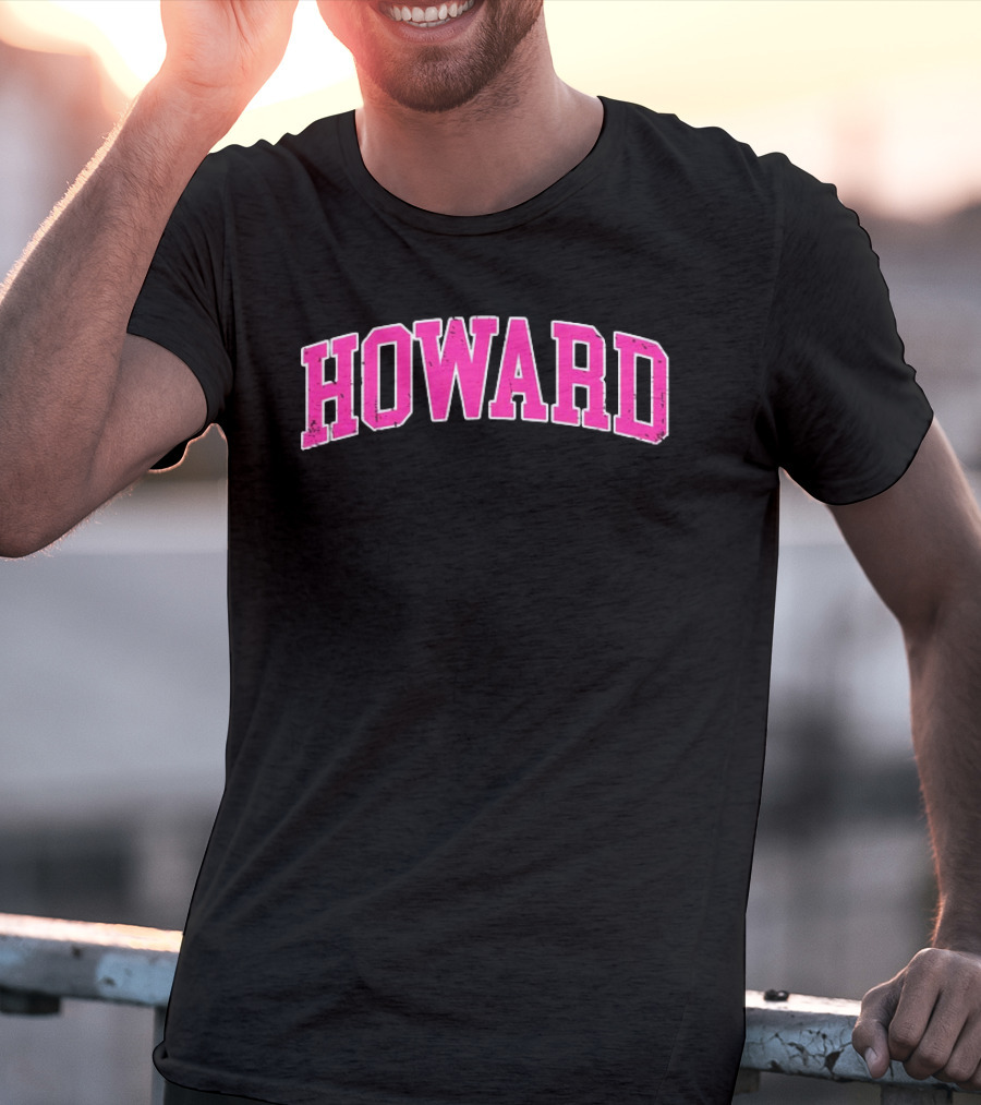 Howard University Pink Arch Text T-Shirt