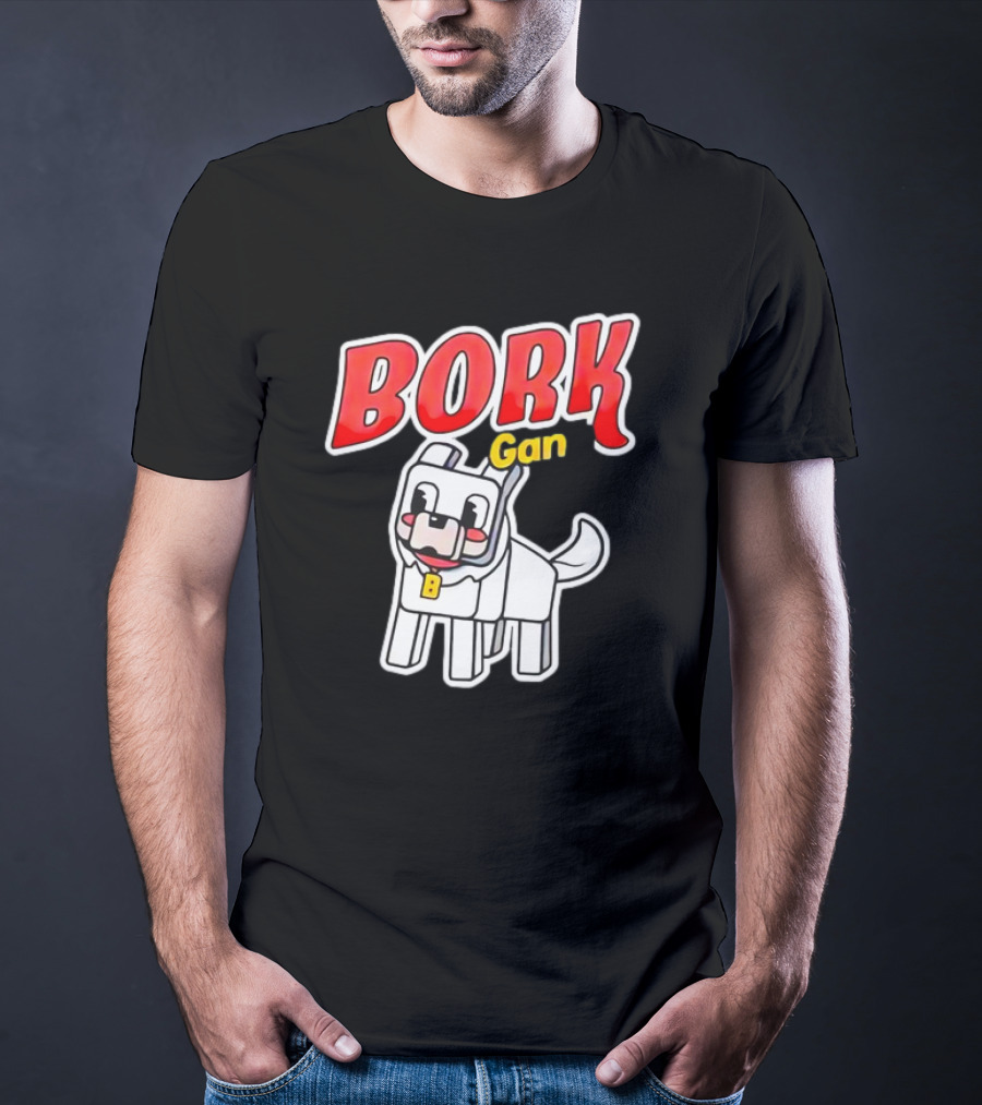 Bork Gang Dog Character With Collar T-Shirt