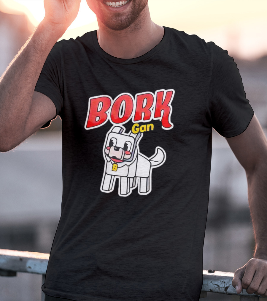 Bork Gang Dog Character With Collar T-Shirt