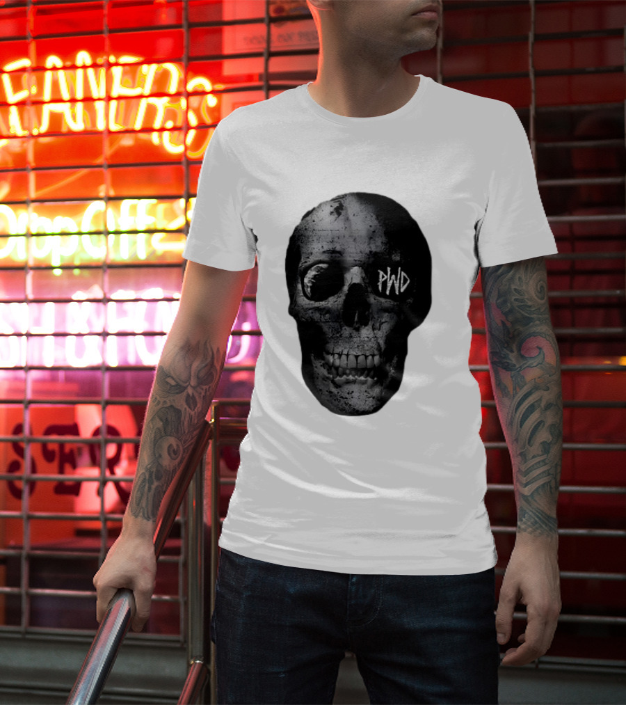 PWD Parkway Drive Dark Days 2012 Atlas Skull Image T-Shirt