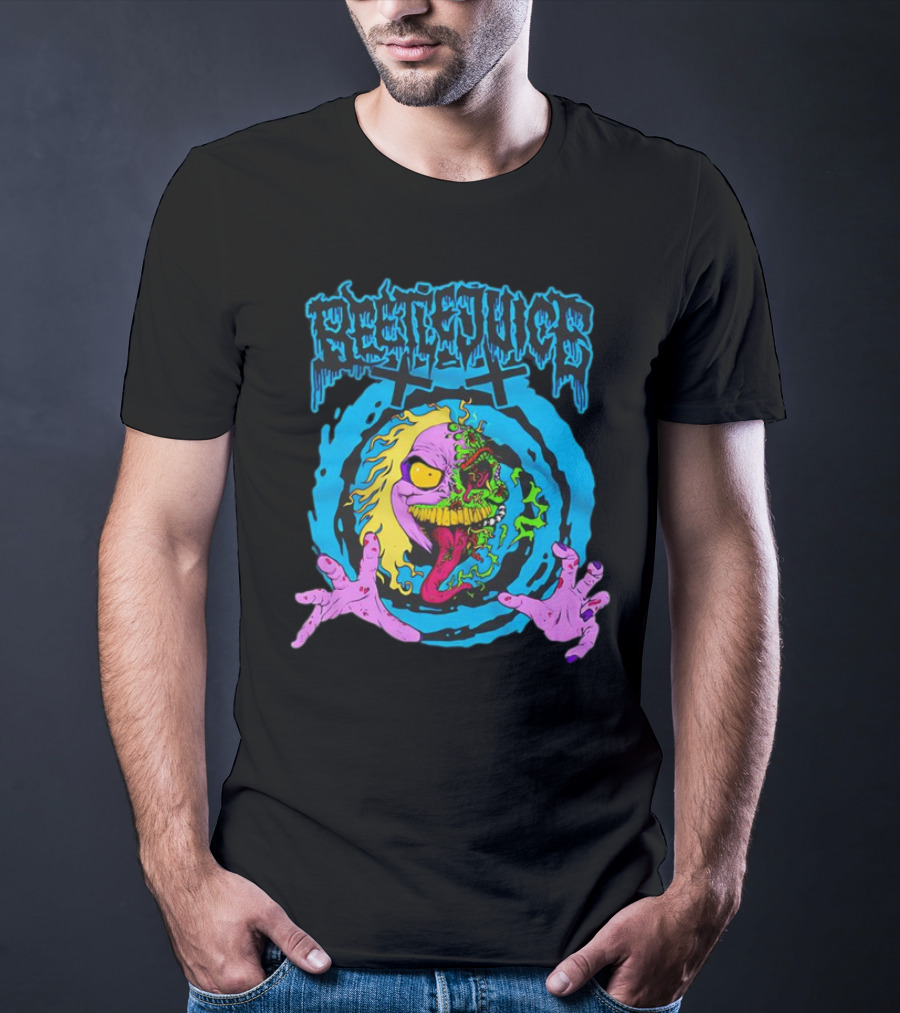 Beetlejuice Bio Exorcist Horror Splatter Vibrant Grotesque Face T-Shirt