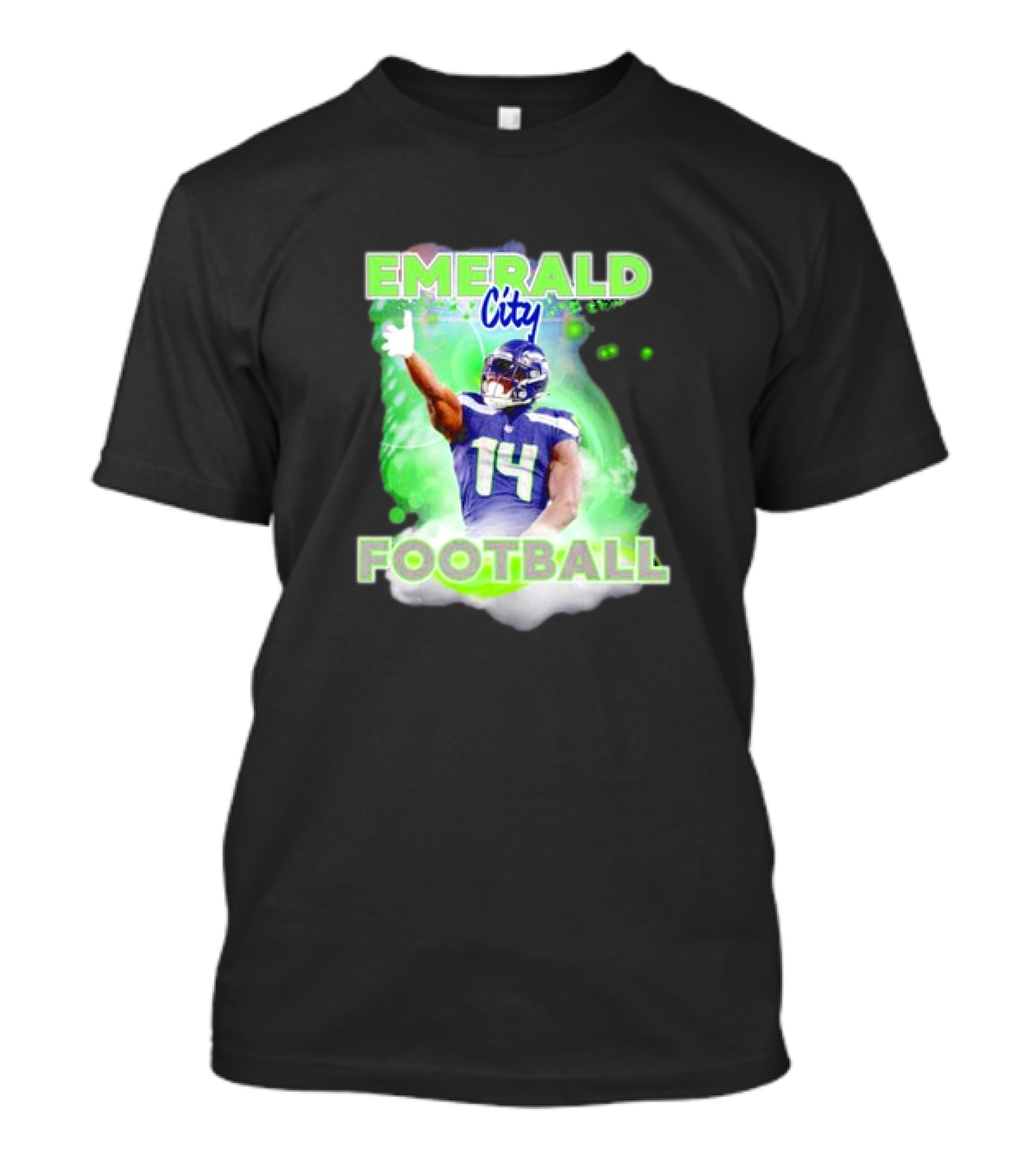 Emerald City Football DK Metcalf Seattle Seahawks 14 T-Shirt
