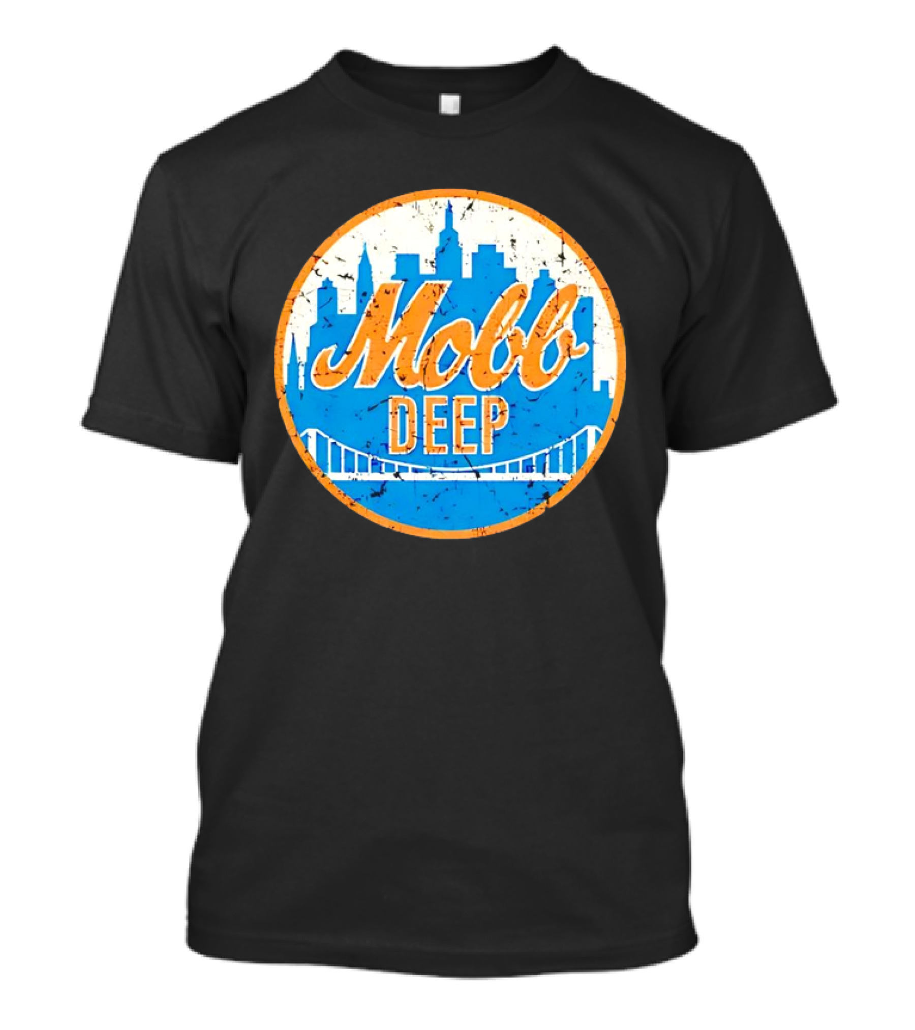 Mobb Deep Queens New York Knicks Vintage Skyline Bridge T-Shirt