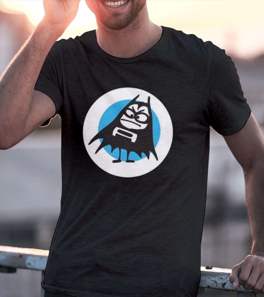 The Aquabats Lil Bat Classic Icon With Cartoon Bat And Mask In Circle T-Shirt