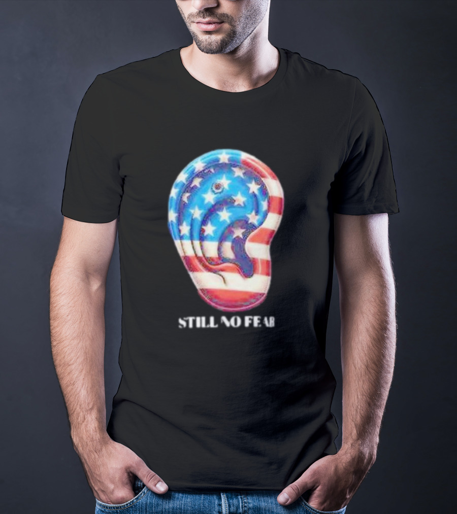 Still No Fear American Flag Ear T-Shirt