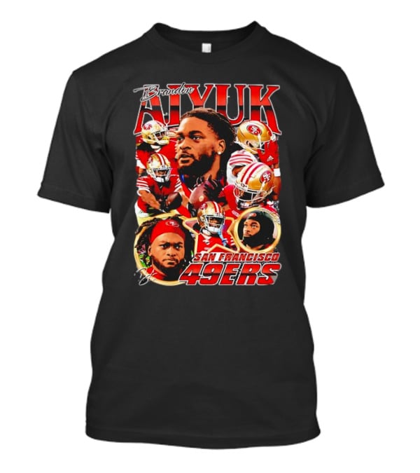 Brandon Aiyuk San Francisco 49ers NFL Football Player Collage T-Shirt