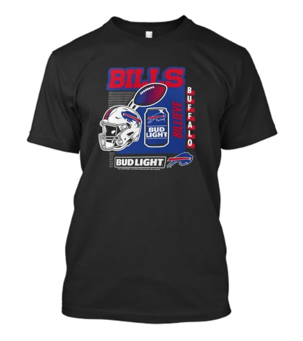 Buffalo Bills Billeve Bud Light Football Helmet Can T-Shirt