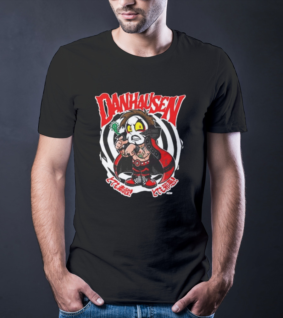Danhausen Spiral Curse Character With Tattoo And Cape T-Shirt