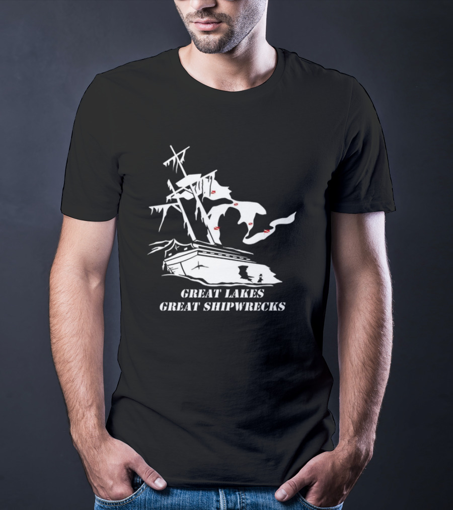 Great Lakes Great Shipwrecks Sailing Adventure T-Shirt