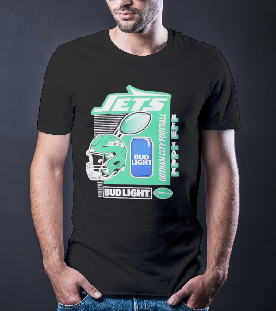 Jets New York Bud Light Gotham City Football T-Shirt