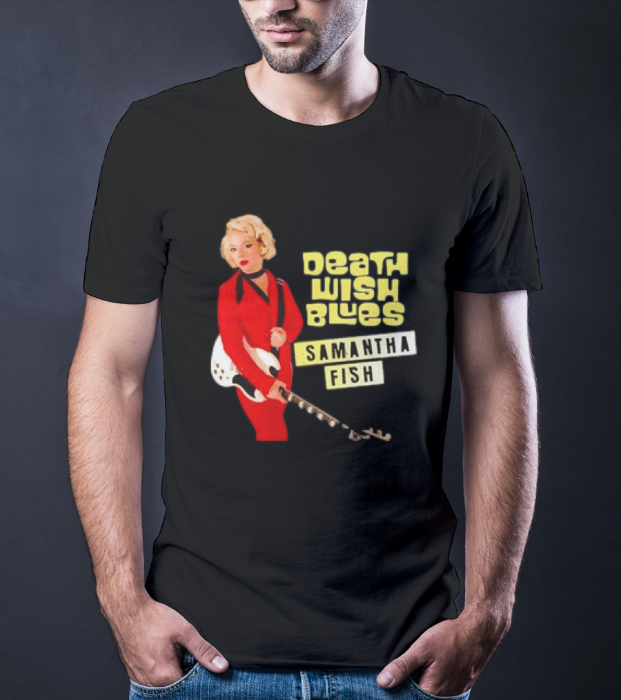 Death Wish Blues Samantha Fish With Guitar In Red T-Shirt