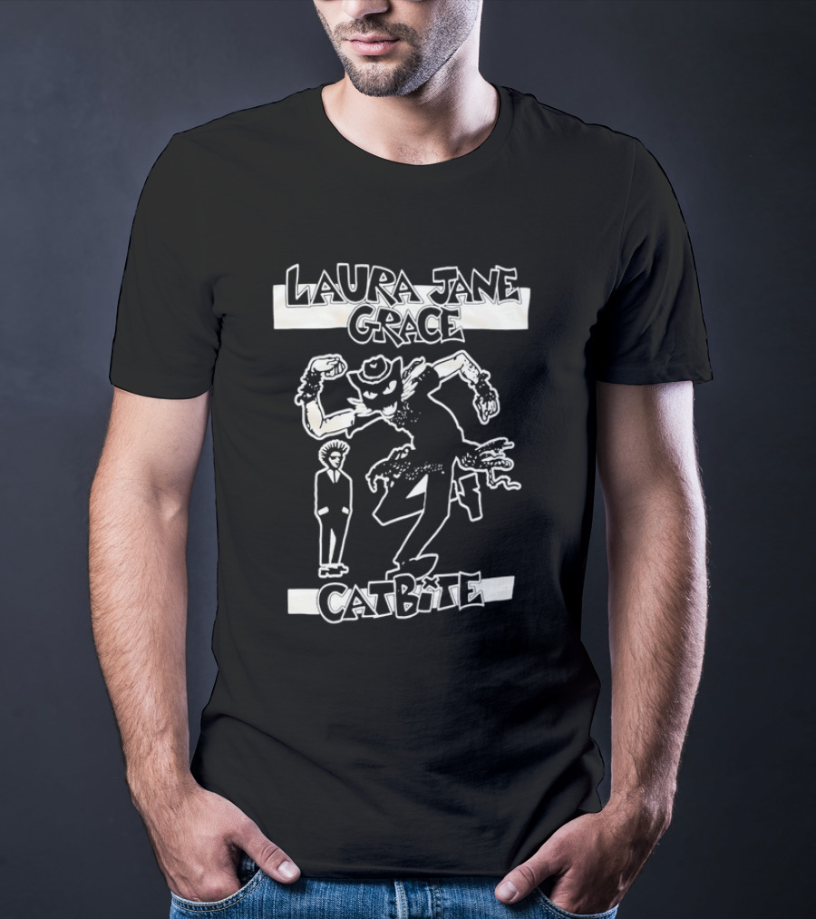 Laura Jane Grace Catbite Cartoon Cat With Suit And Tie Character T-Shirt