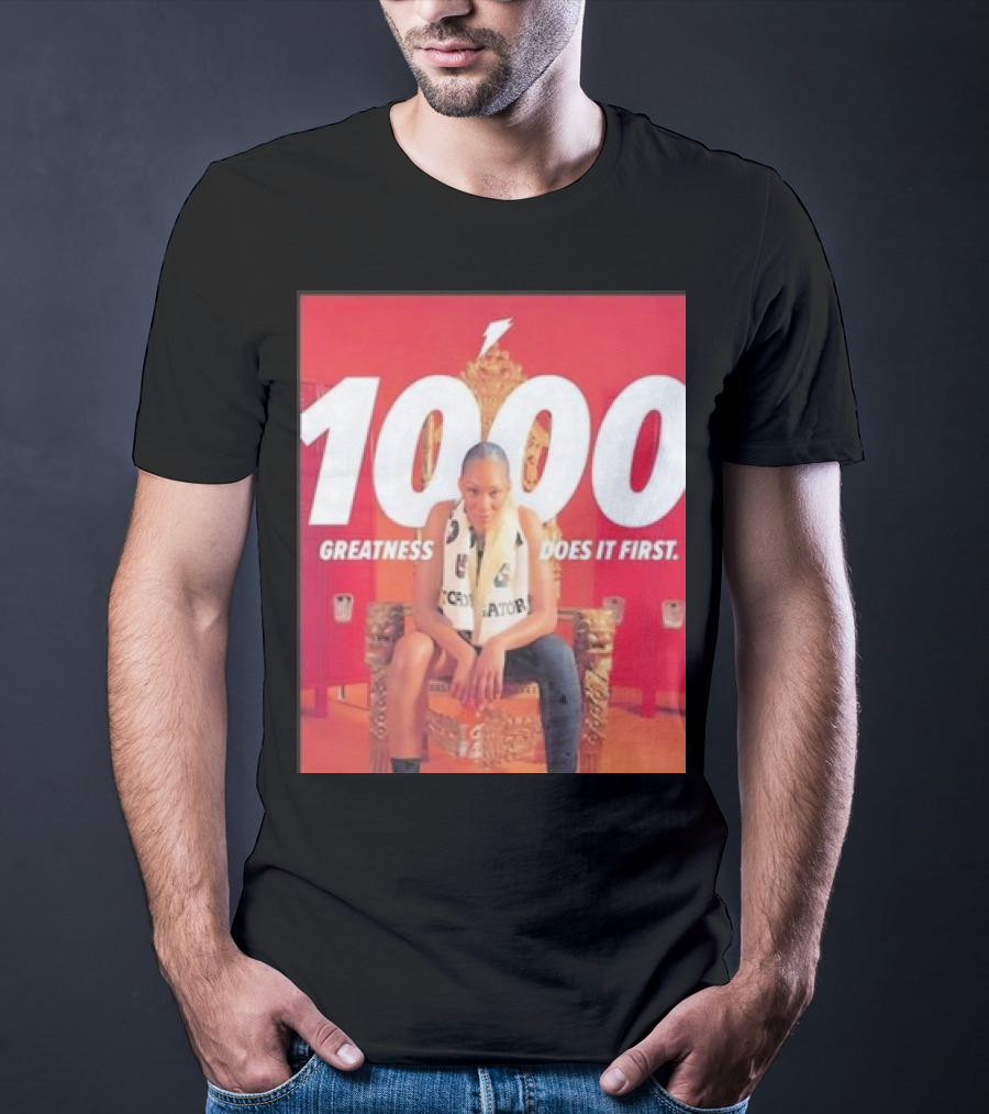 1000 Greatness Does It First A’ja Wilson Iconic Chair Sports Empowerment T-Shirt