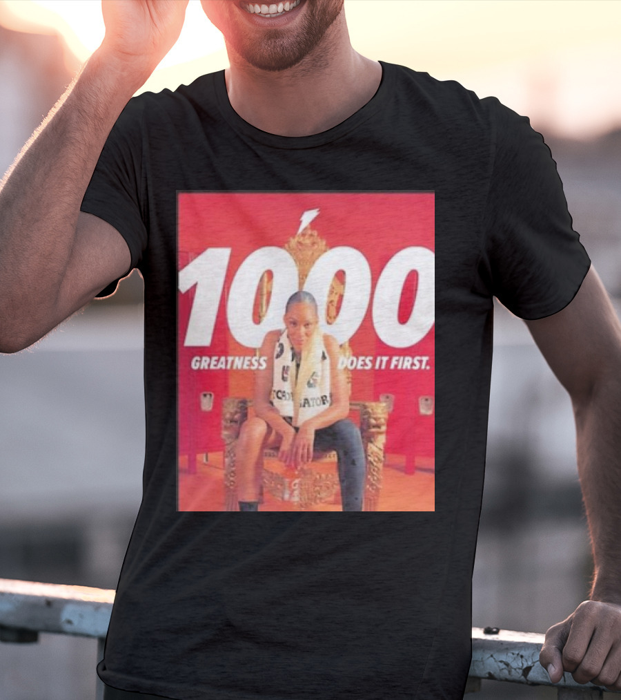 1000 Greatness Does It First A’ja Wilson Iconic Chair Sports Empowerment T-Shirt