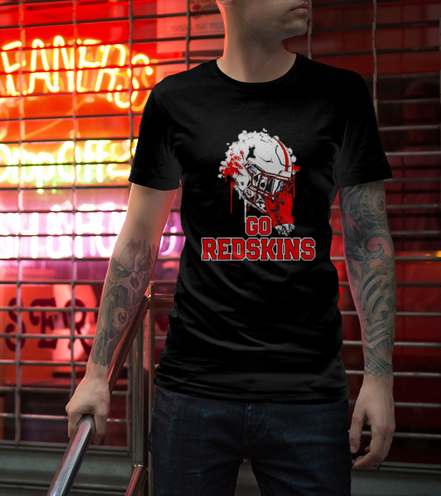 Go Redskins Helmet Burst T-Shirt
