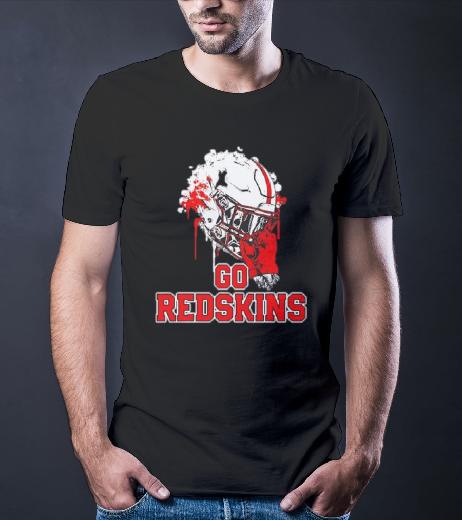 Go Redskins Helmet Burst T-Shirt