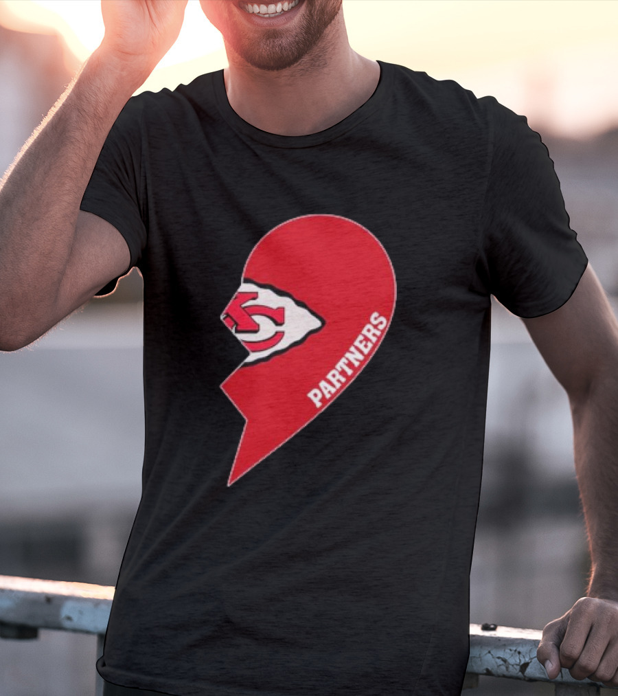 Kansas City Chiefs Partners Half Heart T-Shirt